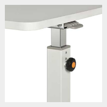 レバー昇降とネジ固定