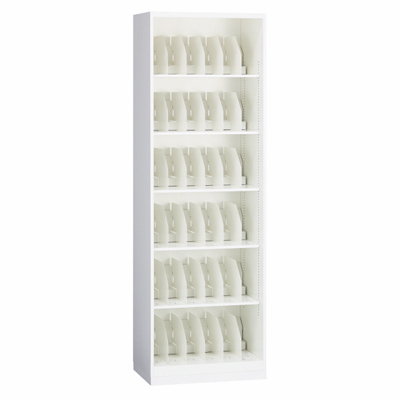 L8S3AF-ZA75 カルテ収納 オープン (A4縦置き6段) 高さ2150mm L8S3AF-ZA75