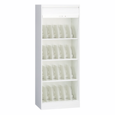 L8S3BD-ZA75 カルテ収納 シャッター扉付き (A4縦置き4段) 高さ1810mm L8S3BD-ZA75