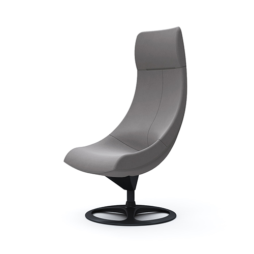 L143ER-FXW1 パーソナルチェア エクストラハイバック 肘なし (アルミベース:ブラック) グレー L143ER-FXW1