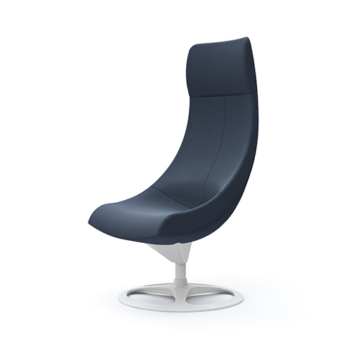 L143EW-FXW4 パーソナルチェア エクストラハイバック 肘なし (アルミベース:ホワイト) インディゴ L143EW-FXW4