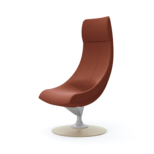 L143EZ-FXW6 パーソナルチェア エクストラハイバック 肘なし (木製ベース:ライト) テラコッタ L143EZ-FXW6