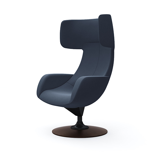 L147WS-FXW4 パーソナルチェア ワークヴェールタイプ (木製ベース:ダーク) インディゴ L147WS-FXW4