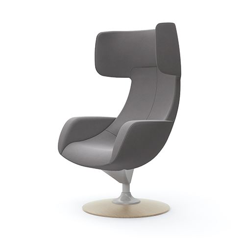 L147WZ-FXW1 パーソナルチェア ワークヴェールタイプ (木製ベース:ライト) グレー L147WZ-FXW1