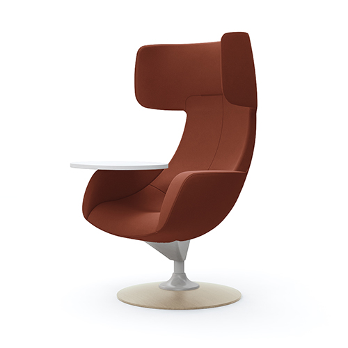 L149WZ-FXW6 パーソナルチェア ワークヴェールタイプ タブレット付き (木製ベース:ライト) テラコッタ L149WZ-FXW6