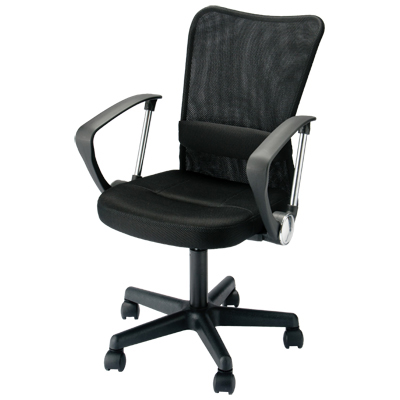 VMC-29AR(BK) メッシュチェアー マッチ 肘付き ブラック VMC-29AR(BK)