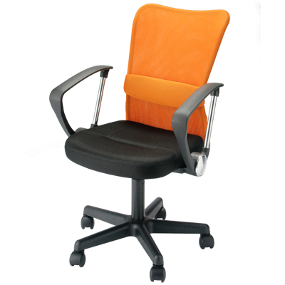 VMC-29AR(OR) メッシュチェアー マッチ 肘付き オレンジ VMC-29AR(OR)
