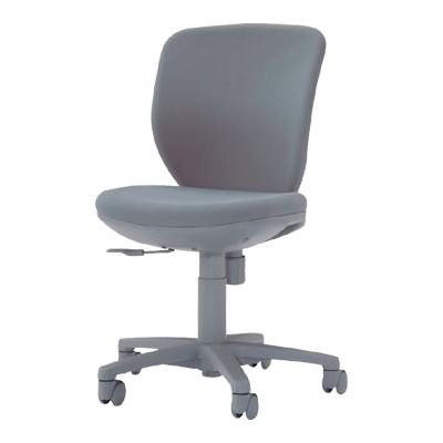 No.290F ビジネスチェアー 布張り 肘なし グレー 758-11