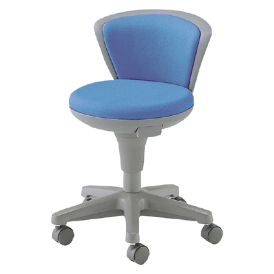 TSS-14N ナースチェアー ロータイプ 背付き ブルー 10560