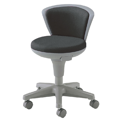 TSS-14N ナースチェアー ロータイプ 背付き ダークグレー 10560