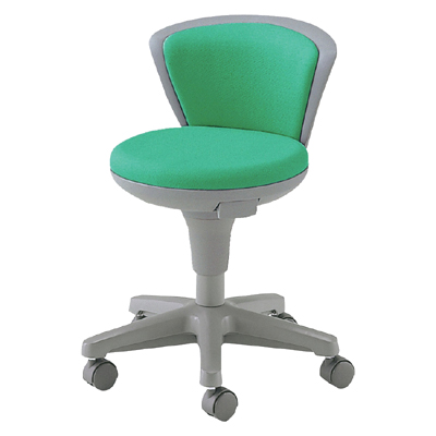 TSS-14N ナースチェアー ロータイプ 背付き グリーン 10560