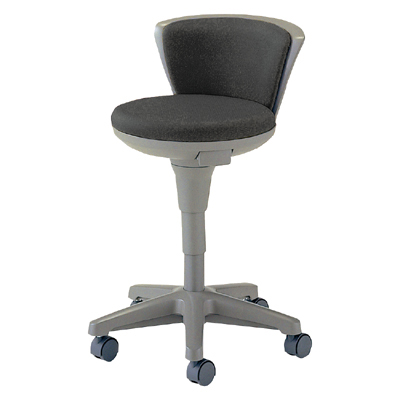 TSS-16N ナースチェアー ハイタイプ 背付き ダークグレー 10560