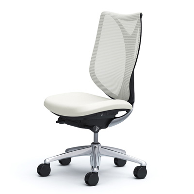 C833BR-FSY2 サブリナ ハイバック(ブラック) 肘なし ホワイト C833BR-FSY2