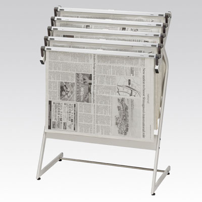 370NS-343-WG 新聞架 スライドロック式 5本タイプ 370NS-343-WG