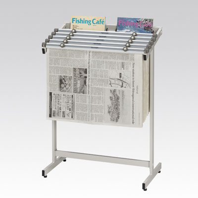560S-WG 新聞架 雑誌架付き ネジ式 5本タイプ 560S-WG
