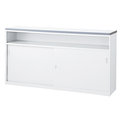 NSH-18UWW ハイカウンター 中棚付き 幅1800×奥行454×高さ950mm ホワイト NSH-18UWW