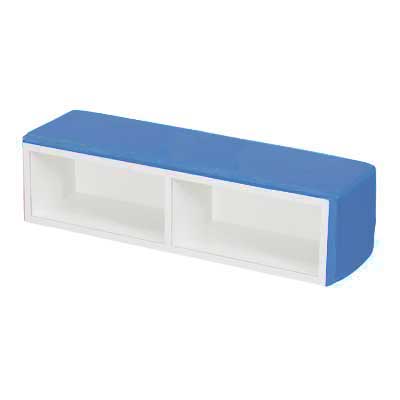 KID-B925(BL) キッズコーナー スツール 兼 シューズボックス 幅900mm ブルー KID-B925(BL)
