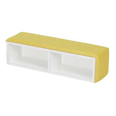 KID-B925(YE) キッズコーナー スツール 兼 シューズボックス 幅900mm イエロー KID-B925(YE)