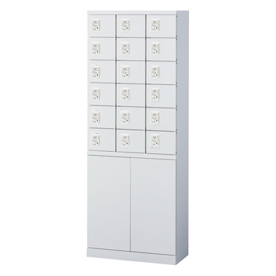 KLKW-18H-C IC錠式 18人用 小物入れロッカー ホワイト KLKW-18H-C