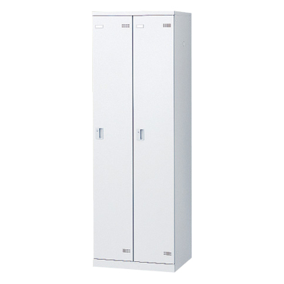 SLBW-2-R 2人用 コインリターン式ロッカー ホワイト SLBW-2-R