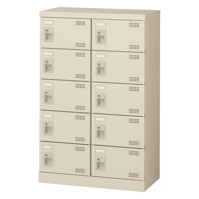 SLB-M10-S2 カギ付き 10人用 小型ロッカー SLB-M10-S2