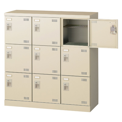 SLB-M9-S2 カギ付き 9人用 小型ロッカー SLB-M9-S2