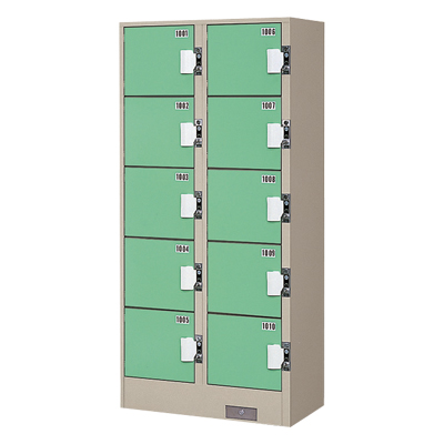 TJK-2510SN 10人用 コインロッカー ライトグリーン TJK-2510SN