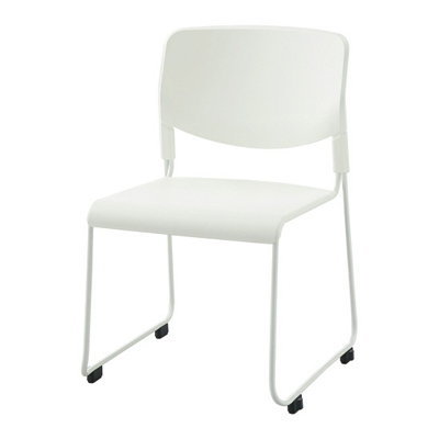 952-0721 ミーティングチェア(スタッキング) ホワイト 952-0721