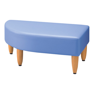 LRB-095NL-BU ロッカールーム用ベンチ 左ナイフ型 ブルー LRB-095NL-BU