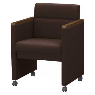 No.452S-AC 応接会議用チェアー ダークブラウン 528-91