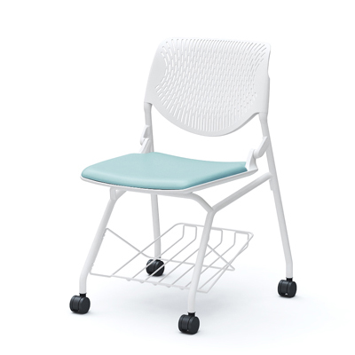 81S1GY-PD31 ルナ 棚付き (ホワイト) ビニールレザー セージ 81S1GY-PD31