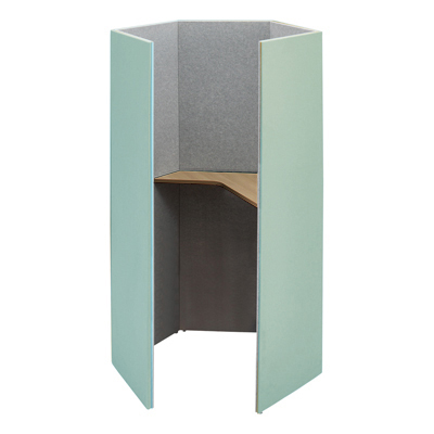 4WA13E-FLZ6+4WA2CA-MHV4 ペンタ 高さ1920mm セージ/ライトグレー 右向天板付(プライズウッドミディアム) 4WA13E-FLZ6+4WA2CA-MHV4