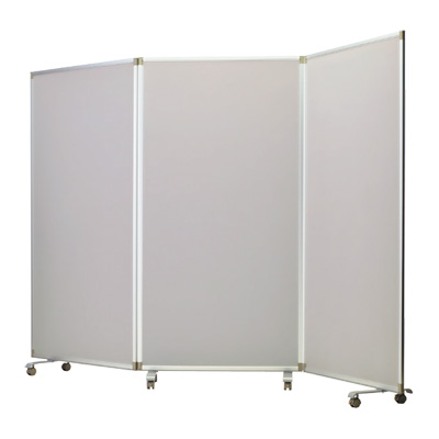 952-4606 3連スクリーン 幅2700×奥行350×高さ1800mm グレー 952-4606