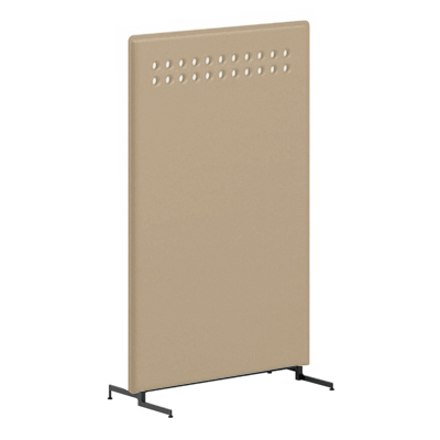M9P2AA-FLK0 ライブスパネル(ブラック脚) 丸穴模様 幅900×高さ1460mm ベージュ M9P2AA-FLK0