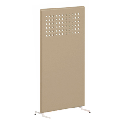 M9P2AB-FLJ0 ライブスパネル(ネオホワイト脚) 丸穴模様 幅900×高さ1700mm ベージュ M9P2AB-FLJ0