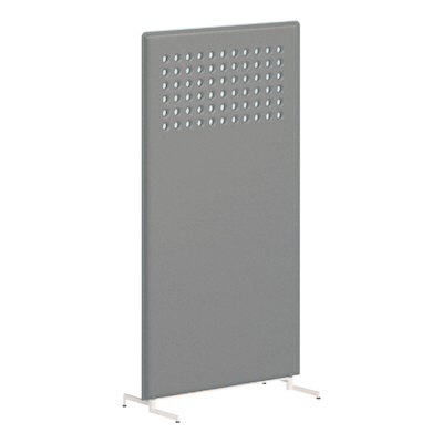 M9P2AB-FLJ2 ライブスパネル(ネオホワイト脚) 丸穴模様 幅900×高さ1700mm ライトグレー M9P2AB-FLJ2