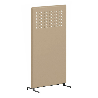M9P2AB-FLK0 ライブスパネル(ブラック脚) 丸穴模様 幅900×高さ1700mm ベージュ M9P2AB-FLK0