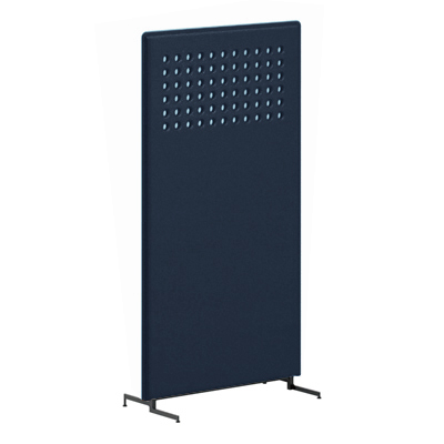 M9P2AB-FLK5 ライブスパネル(ブラック脚) 丸穴模様 幅900×高さ1700mm インディゴ M9P2AB-FLK5
