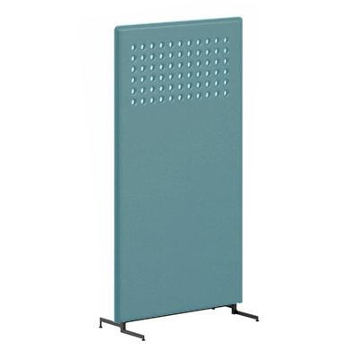 M9P2AB-FLK6 ライブスパネル(ブラック脚) 丸穴模様 幅900×高さ1700mm セージ M9P2AB-FLK6