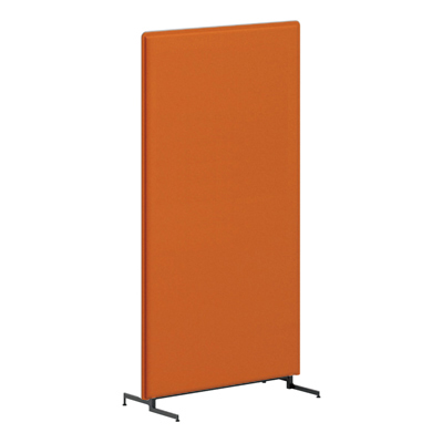 M9P2BB-FLK9 ライブスパネル(ブラック脚) フラット 幅900×高さ1700mm オレンジレッド M9P2BB-FLK9