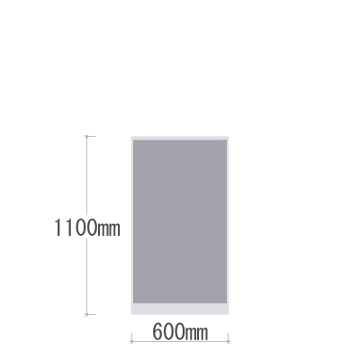 LPX-1106GR 全面布張りパネル 幅600×高さ1100mm グレー LPX-1106GR