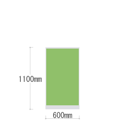 LPX-1106LM 全面布張りパネル 幅600×高さ1100mm ライム LPX-1106LM