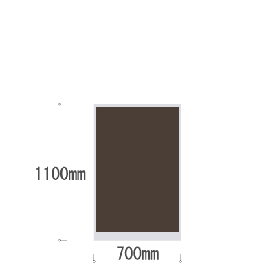 LPX-1107BR 全面布張りパネル 幅700×高さ1100mm ブラウン LPX-1107BR