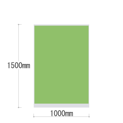 LPX-1510LM 全面布張りパネル 幅1000×高さ1500mm ライム LPX-1510LM