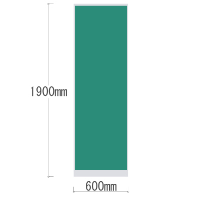 LPX-1906GN 全面布張りパネル 幅600×高さ1900mm グリーン LPX-1906GN