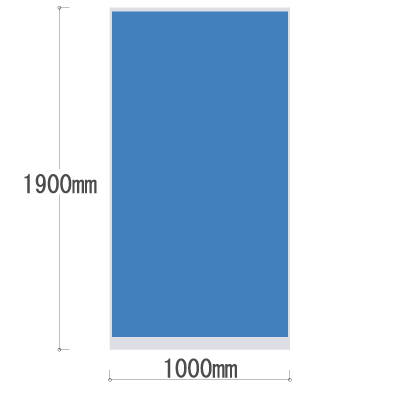 LPX-1910BU 全面布張りパネル 幅1000×高さ1900mm ブルー LPX-1910BU