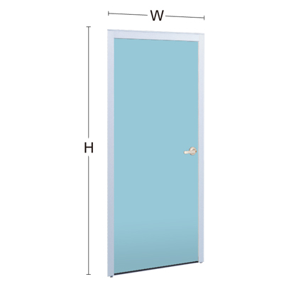NX28FA-FFD6 クロスドアパネル(シルバーフレーム) 幅900×高さ1920mm ペールブルー NX28FA-FFD6