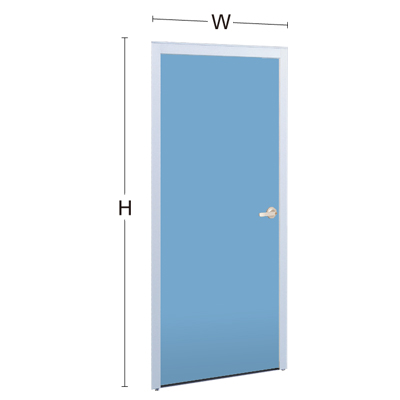 NX28GA-FFE1 クロスドアパネル(シルバーフレーム) 幅900×高さ2150mm グレイッシュブルー NX28GA-FFE1