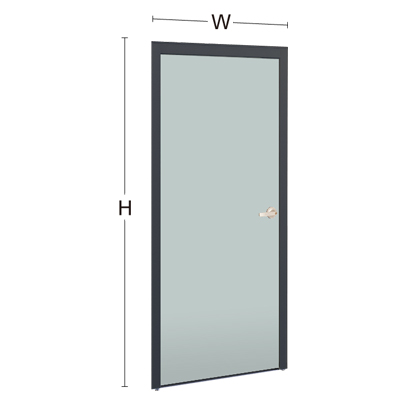 NX28GA-F2A1 クロスドアパネル(ブラックフレーム) 幅900×高さ2150mm ペールグレー NX28GA-F2A1