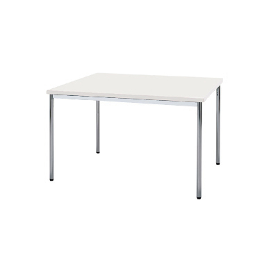 MTS-N0990OTW テーブル(硬質エッジ) 幅900×奥行900mm 棚なし ホワイト MTS-N0990OTW
